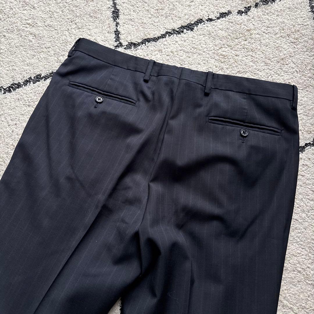 ポロバイラルフローレン　スーツ　セットアップ　ネイビー　ストライプ　イタリア製