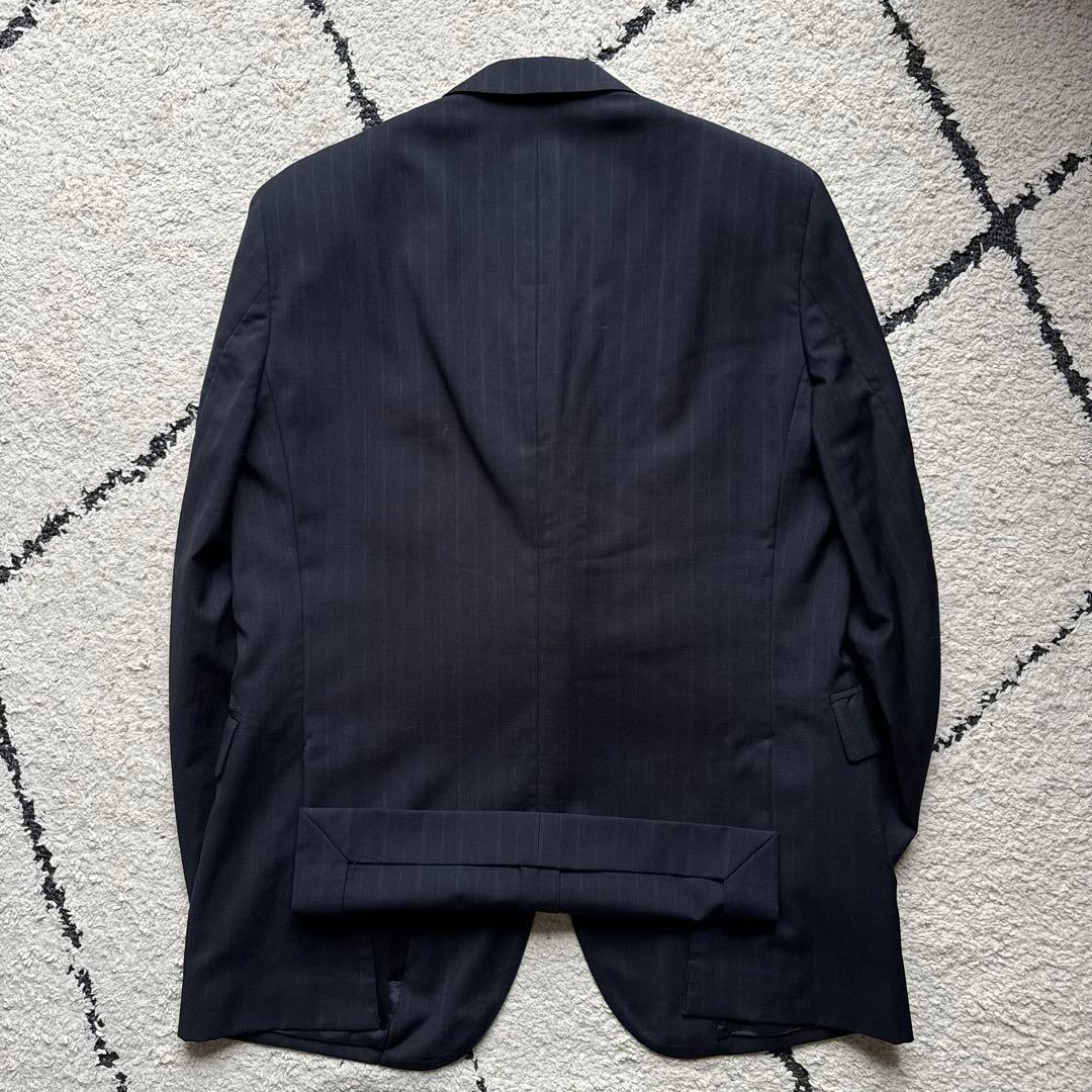 ポロバイラルフローレン　スーツ　セットアップ　ネイビー　ストライプ　イタリア製