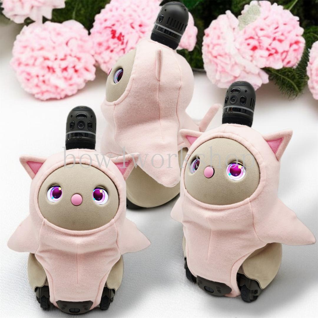 ラボット LOVOT ラボットの服ハンドメイド 猫ちゃんボディースーツ(ピンク）