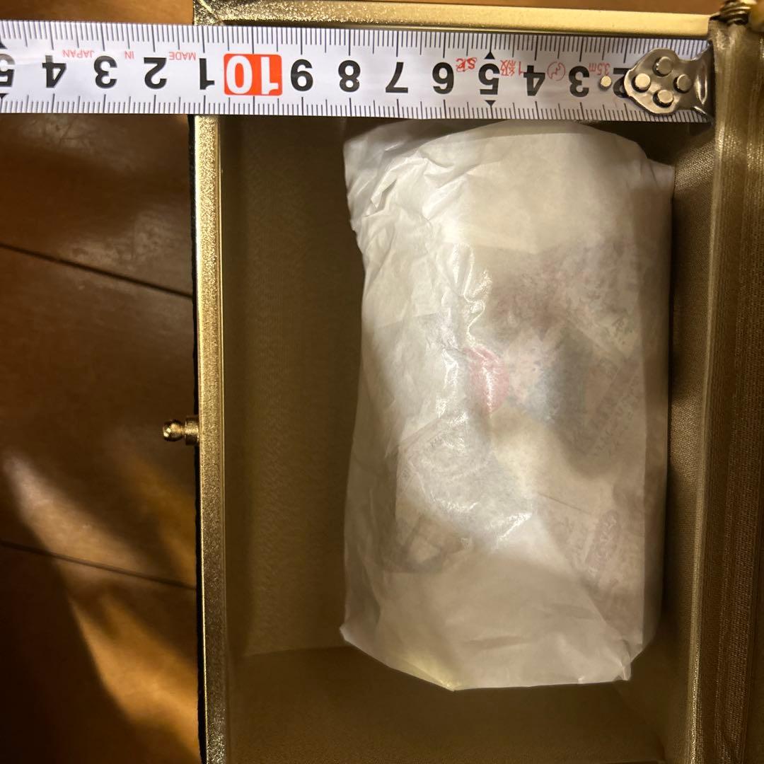 ブラック花柄和装用バッグと下駄セット