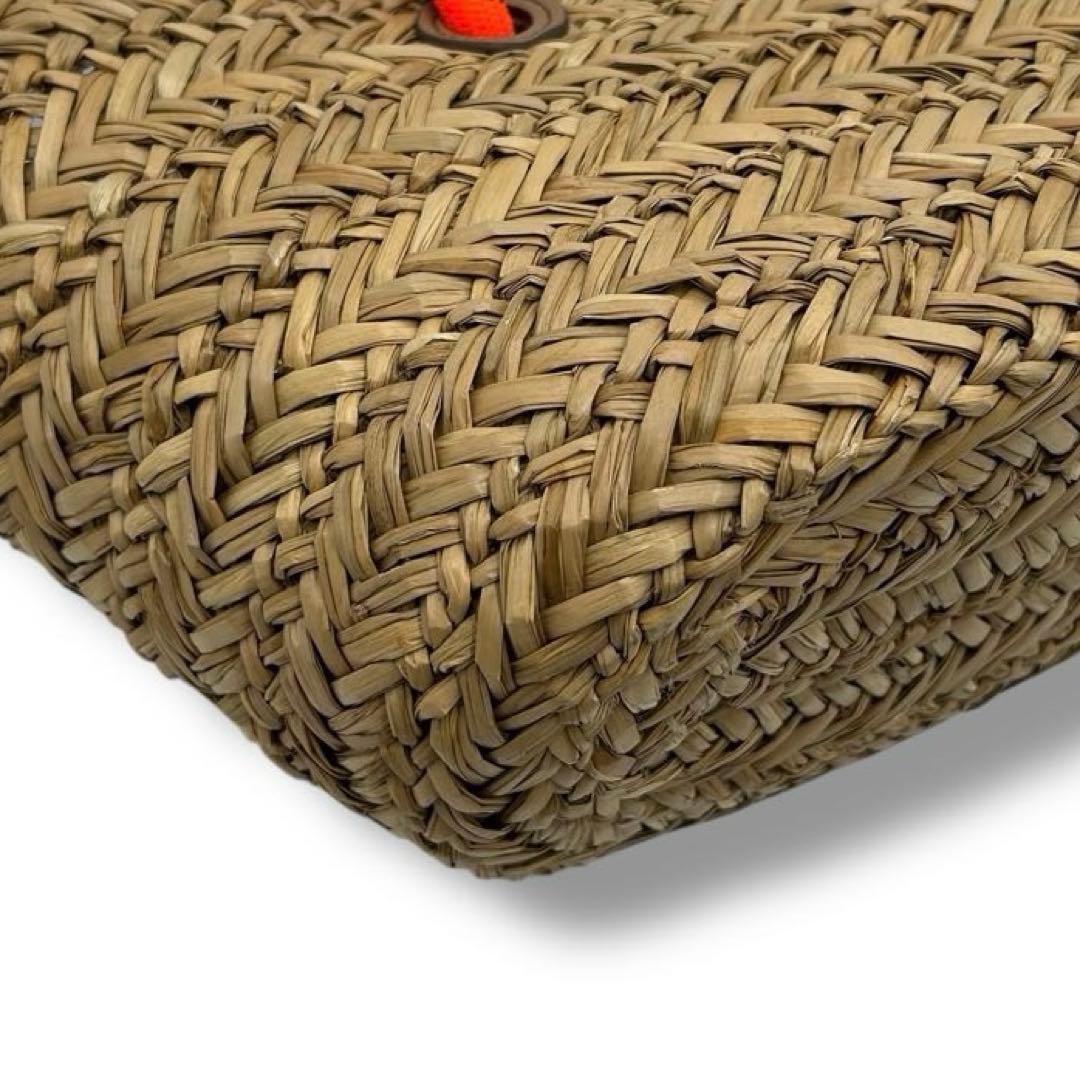 【美品】アニヤハインドマーチ スマイル ハンドバッグ かごバッグ ラフィア 人気