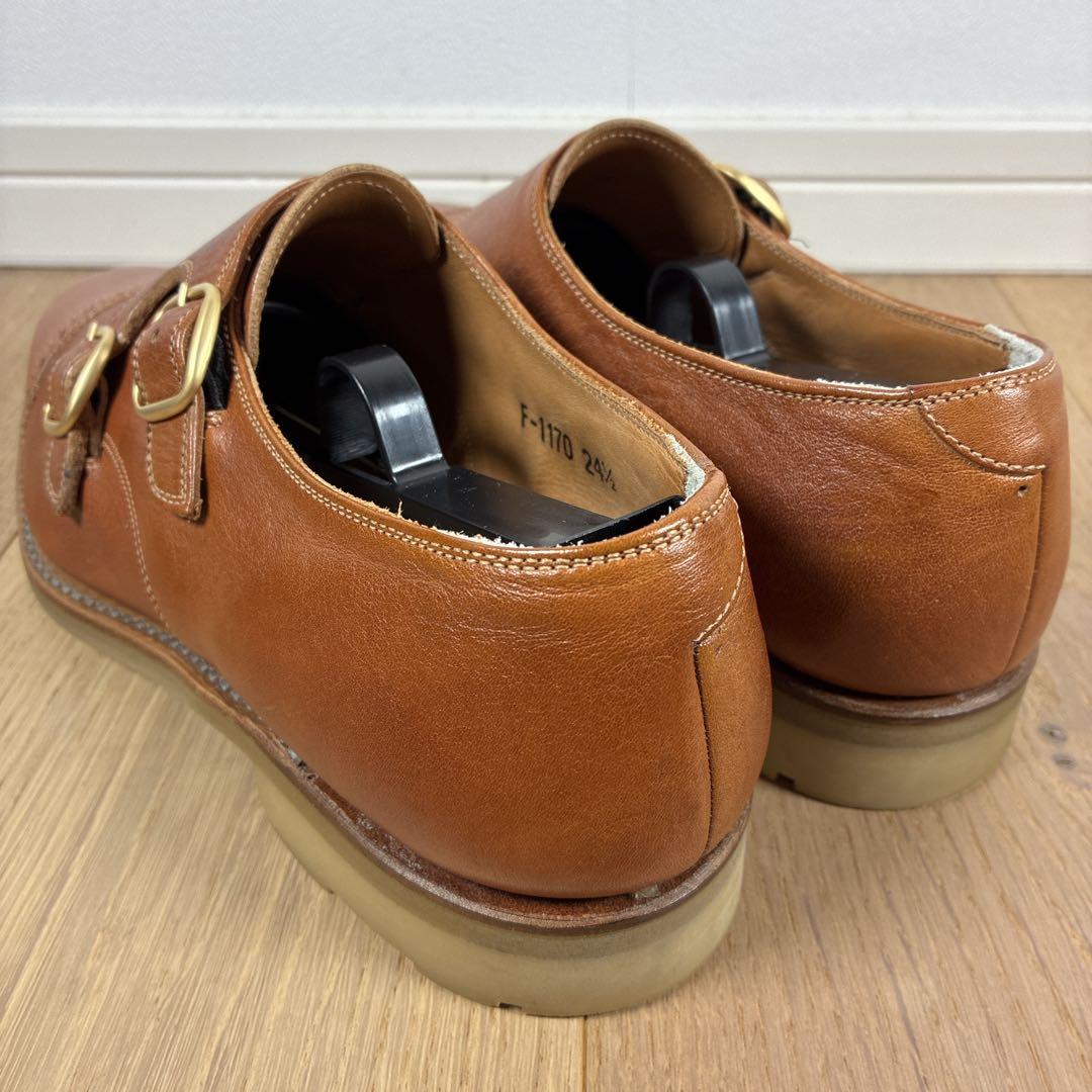【極美品】スコッチグレイン 栃木レザー ダブルモンクストラップ 24 1/2