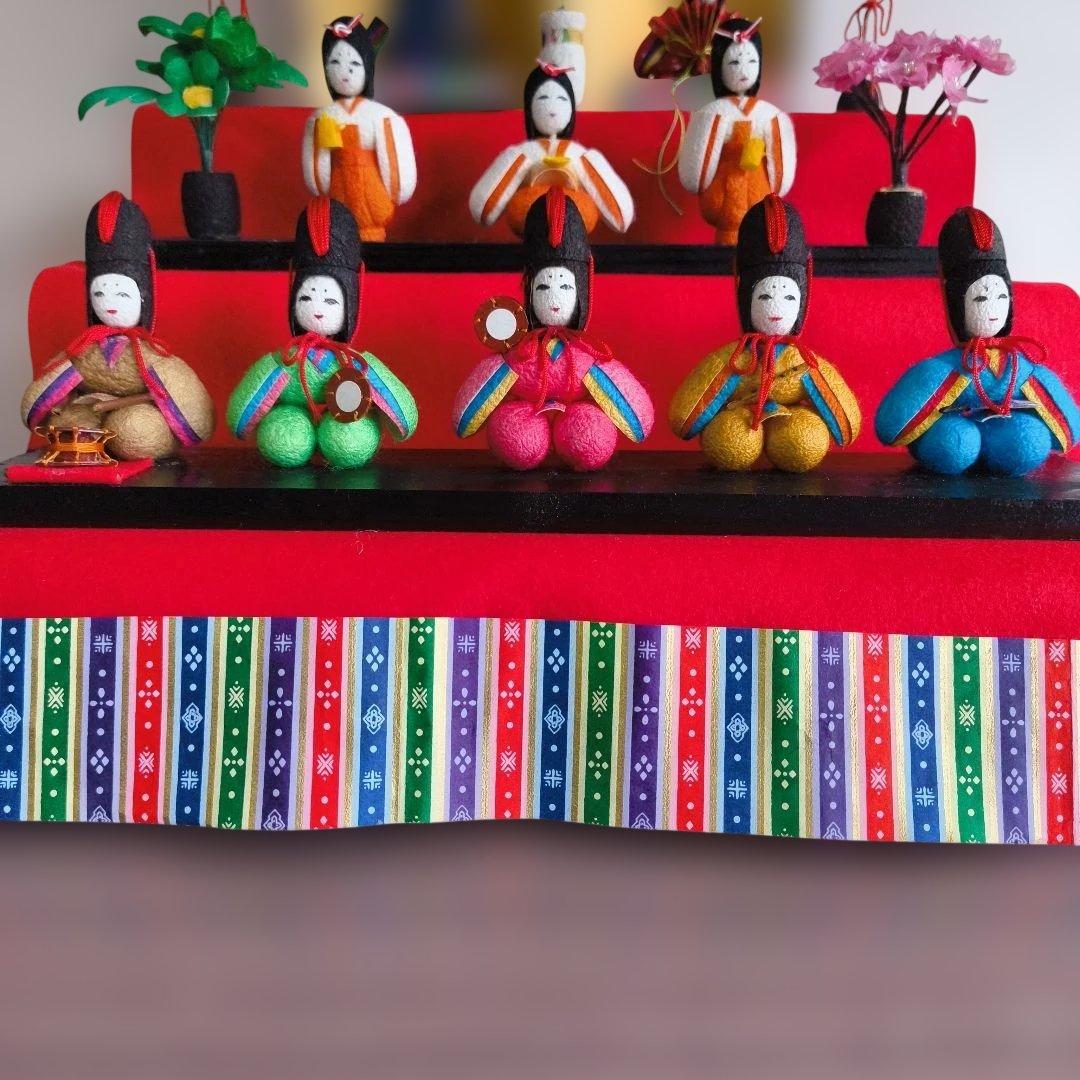 ※値下げしました！【繭雛・ランク松】三段飾り（手作り）