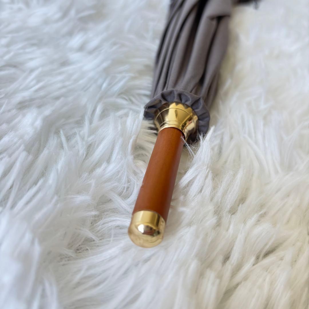 ★未使用　グレイシー　ムーンバット　日傘　フリル　ブラウン　晴雨兼用　バイカラー