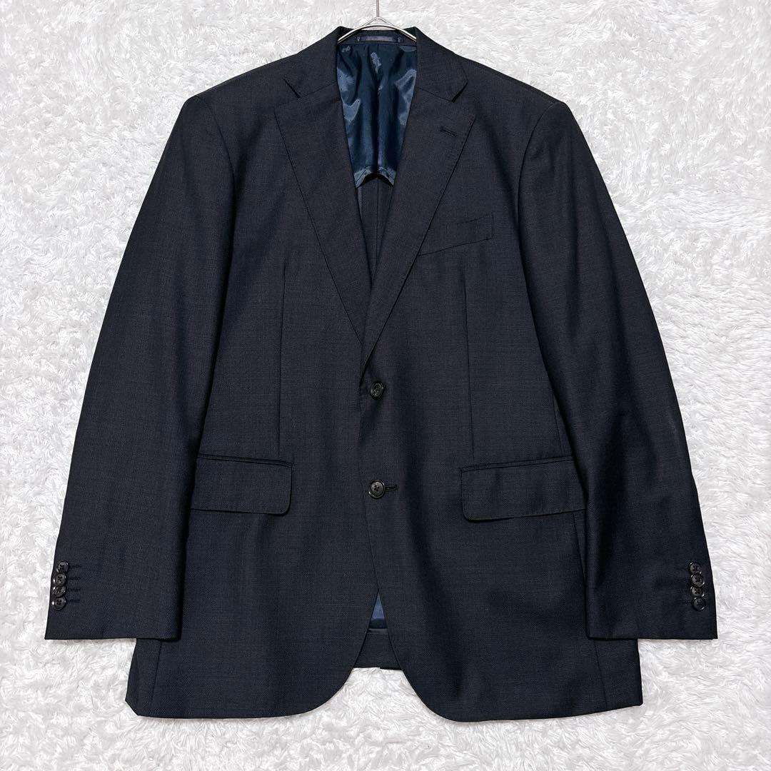 フィンテス 3ピース スーツ セットアップ Super110's 黒 A6 L