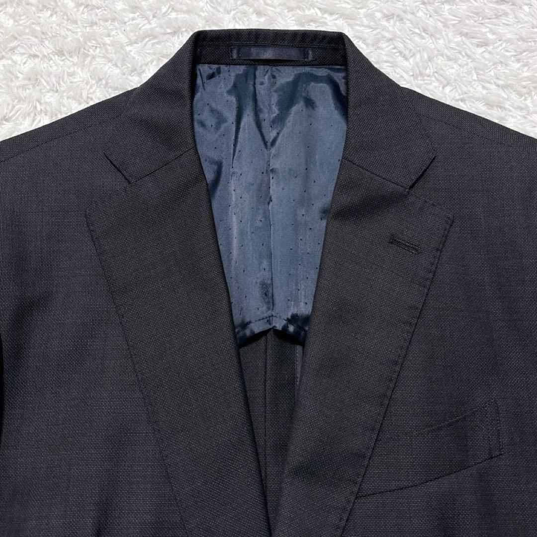 フィンテス 3ピース スーツ セットアップ Super110's 黒 A6 L