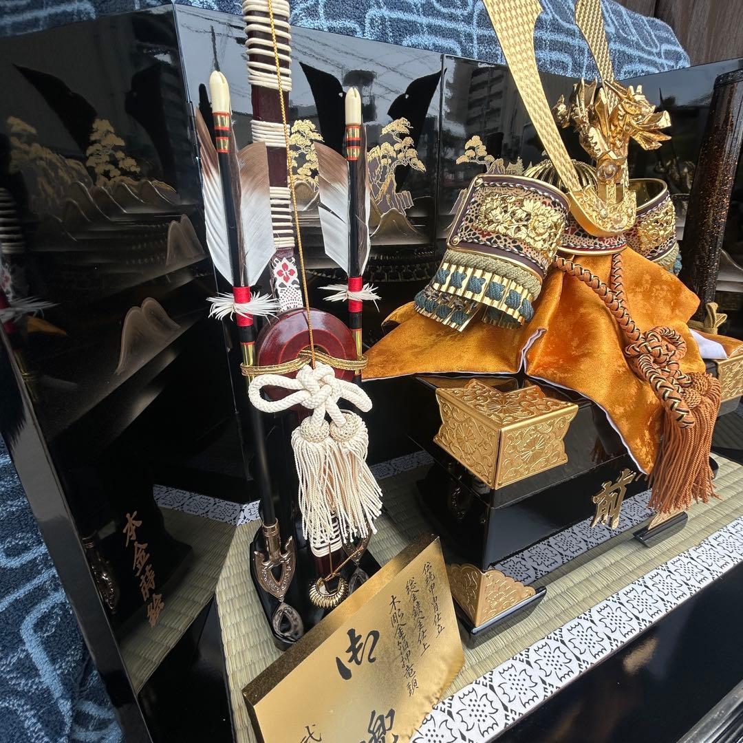 【半額セール】五月人形 兜 手描本金蒔絵 金箔 漆 武蔵俊山