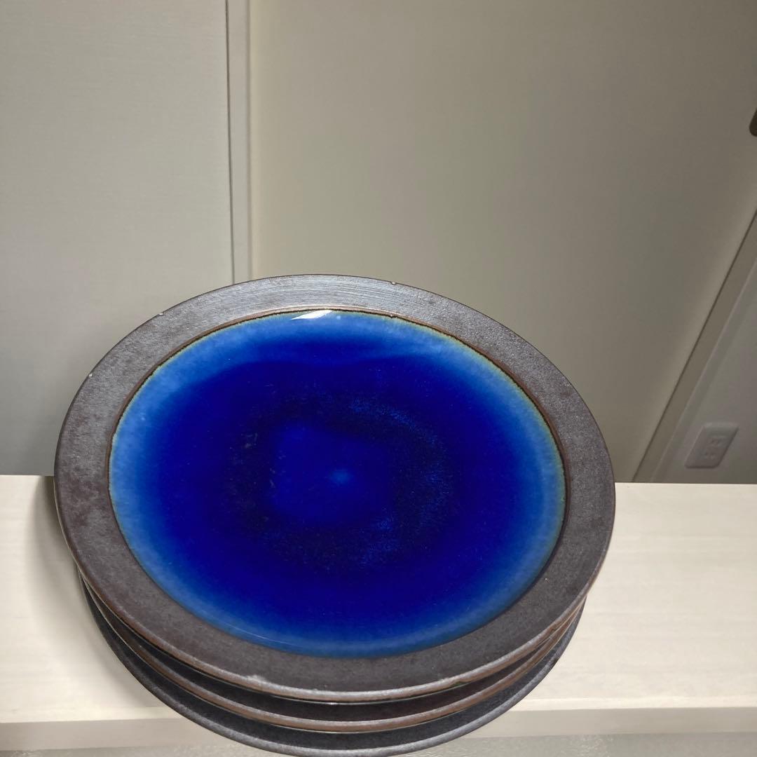 出西窯　出西ブルー　陶器皿3枚セット