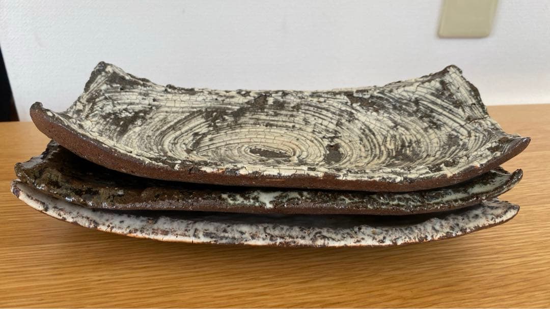 中川自然坊　鮮唐津長皿、粉引竹長皿、刷毛目唐津長皿　3枚　バラ売り可