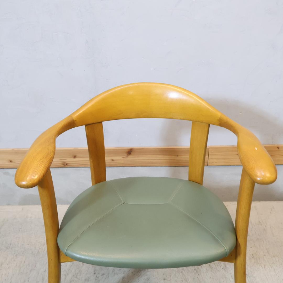 HIDA 飛騨産業 オーク材 ダイニングチェア 2脚セット アームチェア 椅子