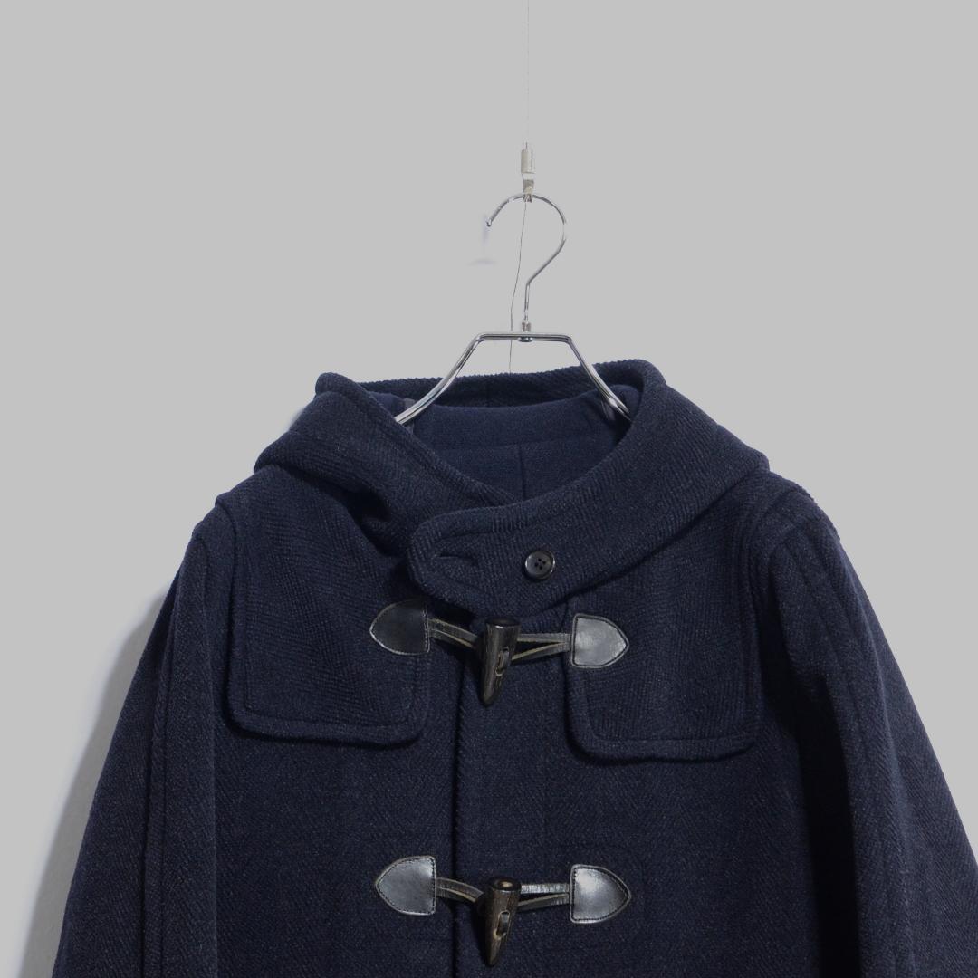 超極上品　ムーアブルック製 カットパイル ダッフルコート ヘザーネイビー