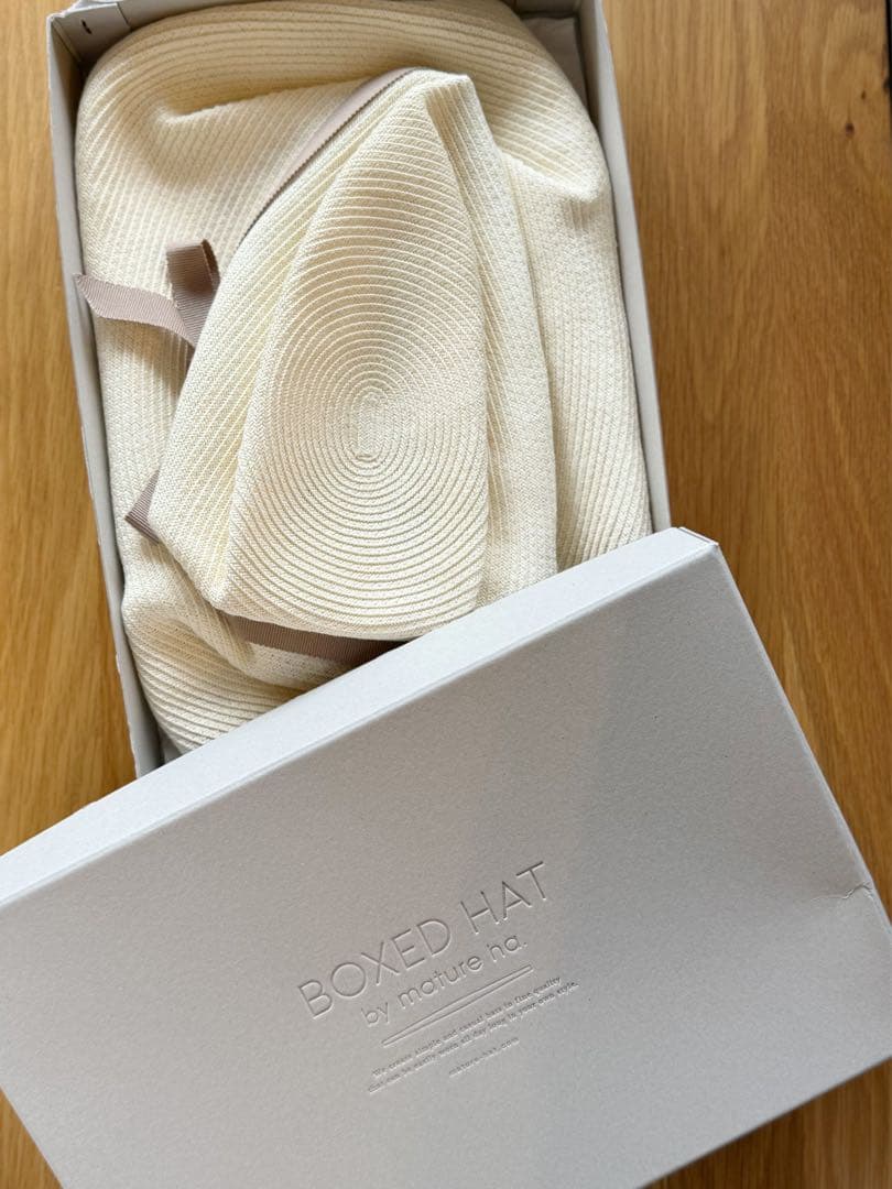 新品未使用mature ha.定番BOXED HAT帽子 日本製