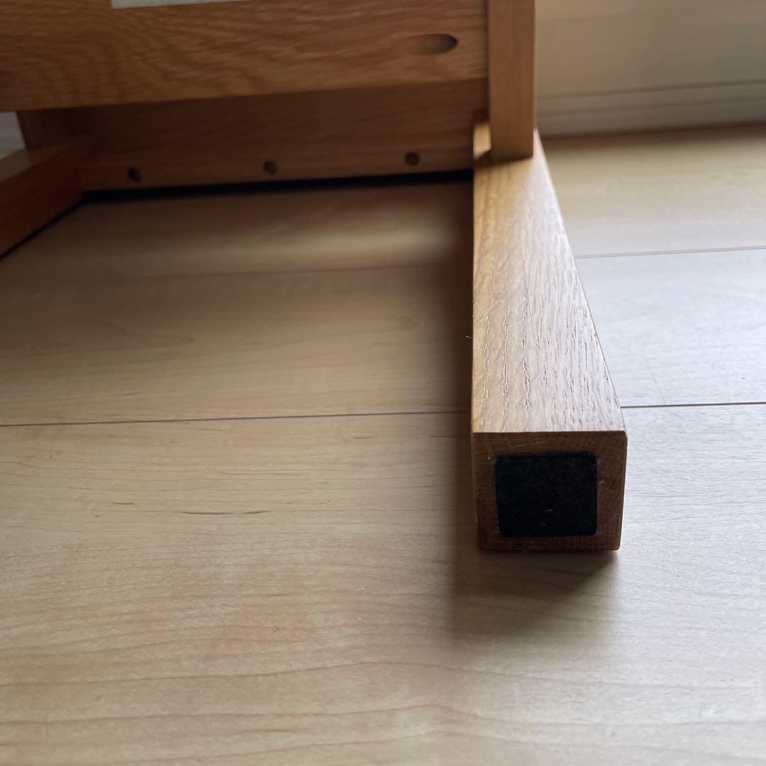 無印良品 オーク無垢材 サイドテーブル ベンチ スツール 椅子 チェア ②