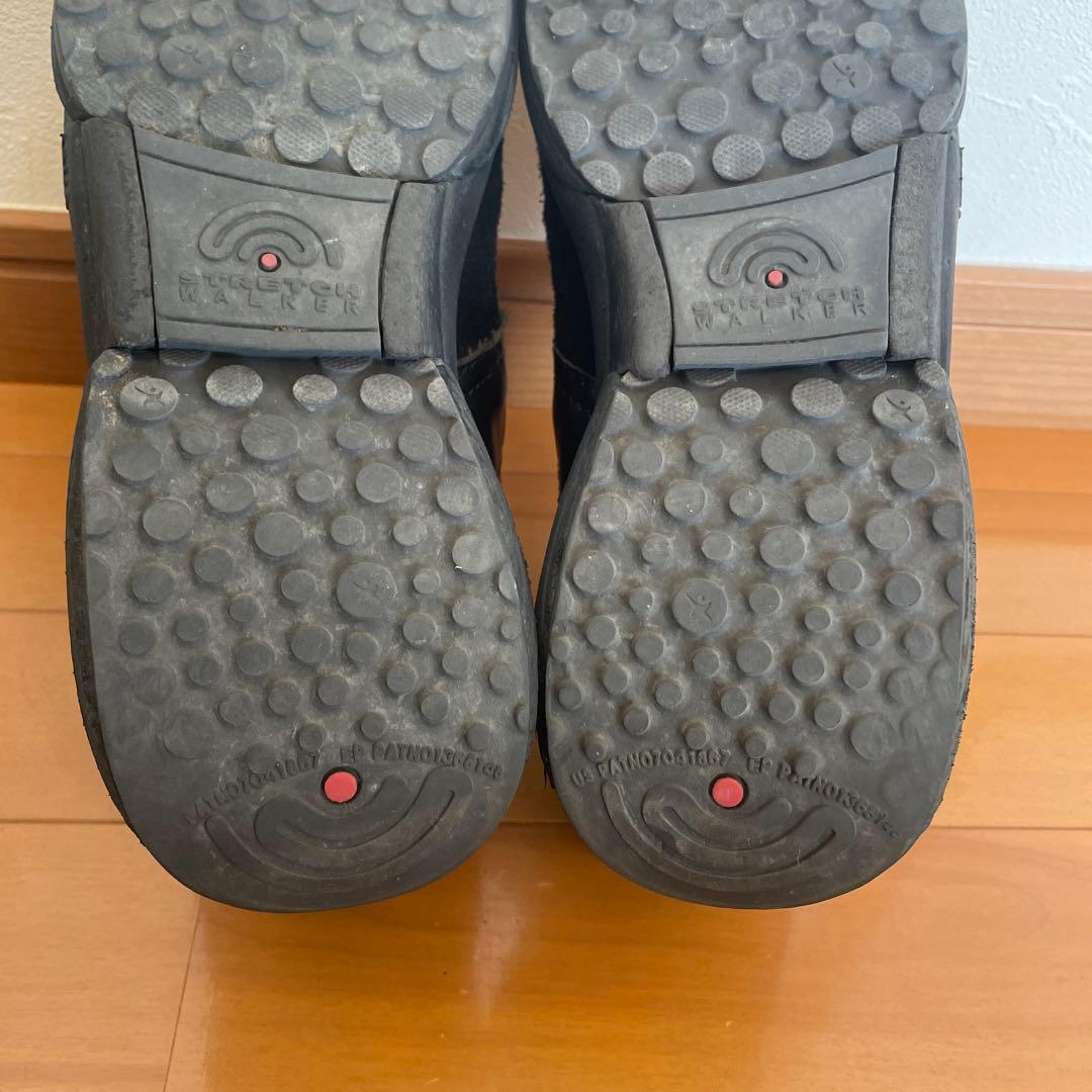 のさかストレッチウォーカー 41 黒 レザースエードシューズ インソールなし