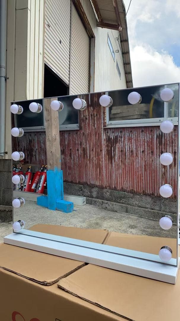 ホワイト モダン ドレッサー ミラー付き訳あり品写真をご確認103-1-①-02