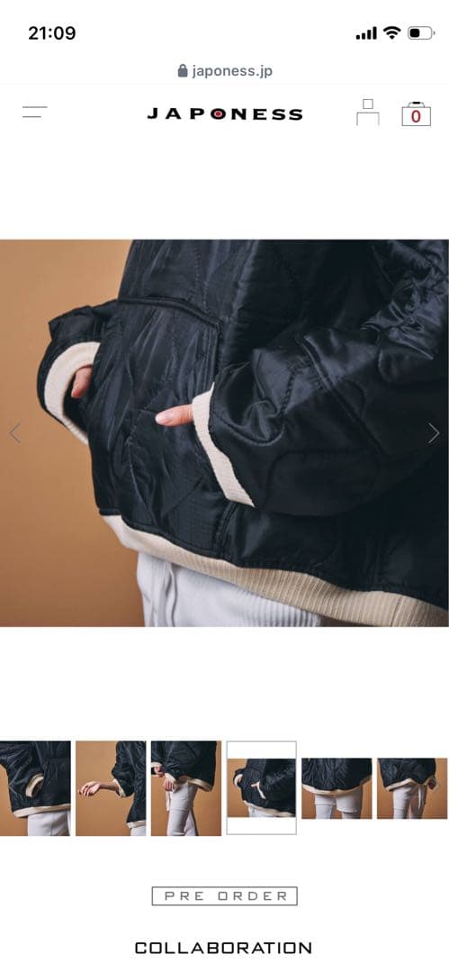 m.u × PRE_QUILTING LONG PULLOVER BK