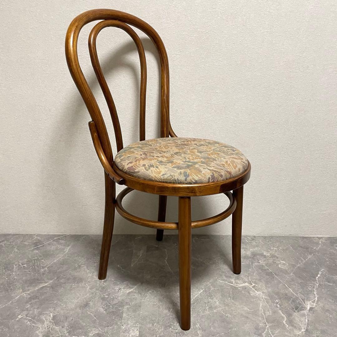 英国アンティーク調　① 無垢ベントウッドチェア 曲木　椅子　リビングチェア