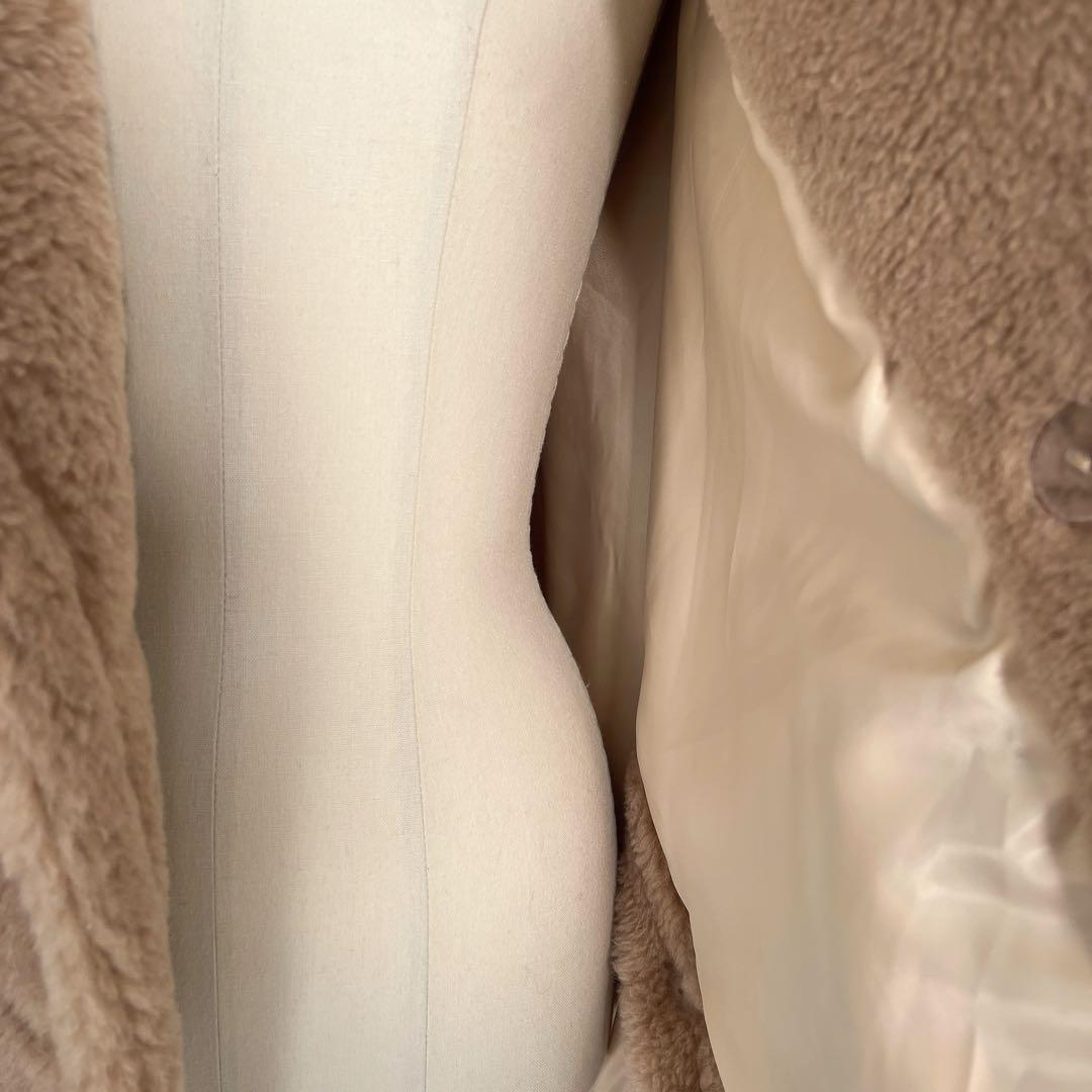 新品未使用 ベアテーラードポンチョアルパカ素材 ミルクティーベージュ