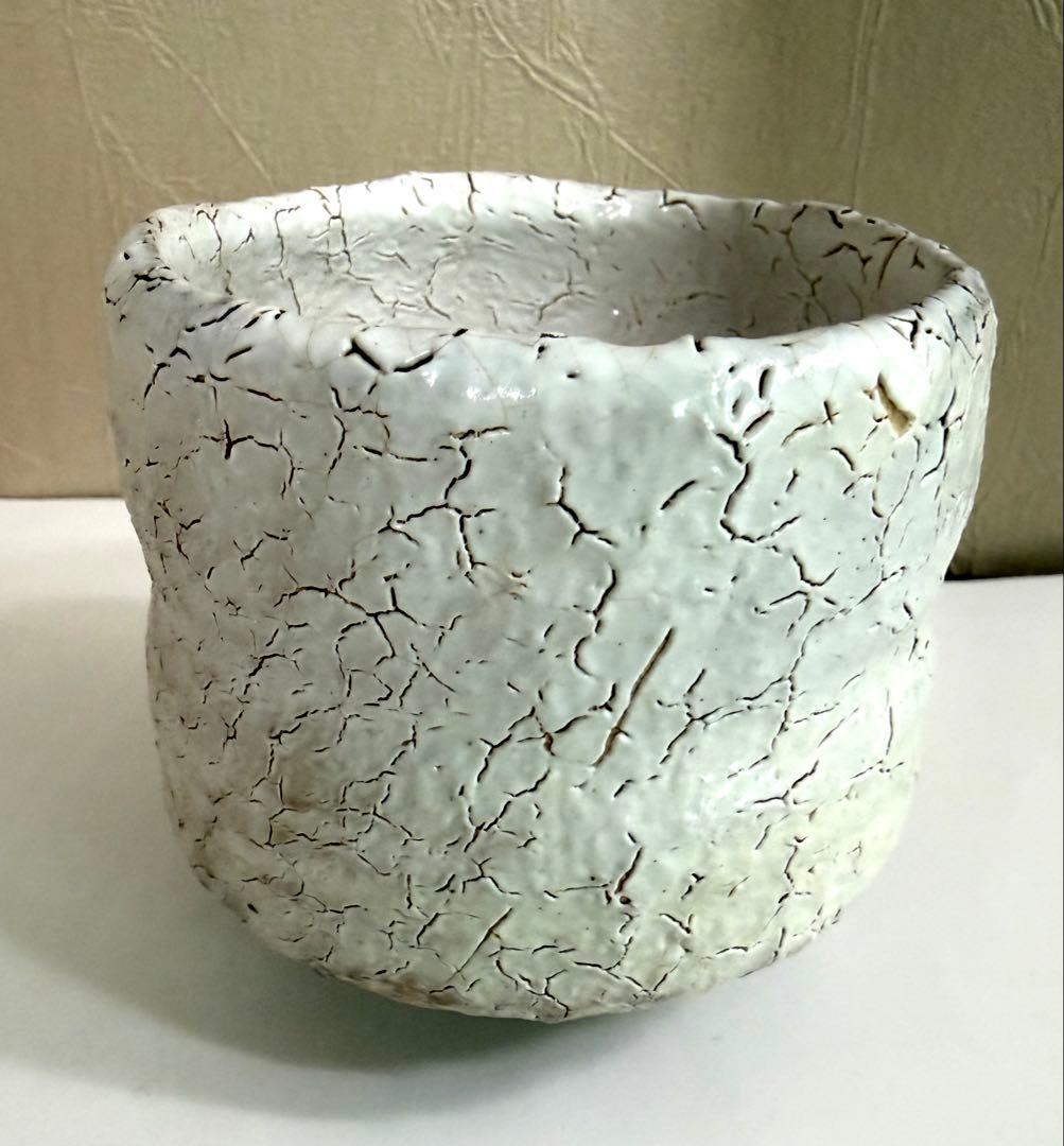 筒茶碗　萩筒茶碗　白色茶碗