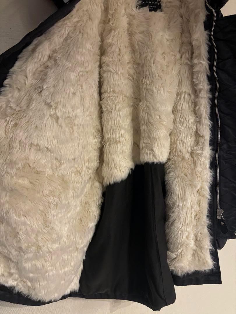 マカフィー　N-3B　ナイロンファーコンビモッズコート　36 ブラック　裏起毛