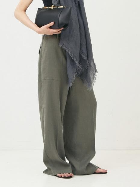 新品 COCUCA 24SS ベイカーパンツ 614670130063 ブラック