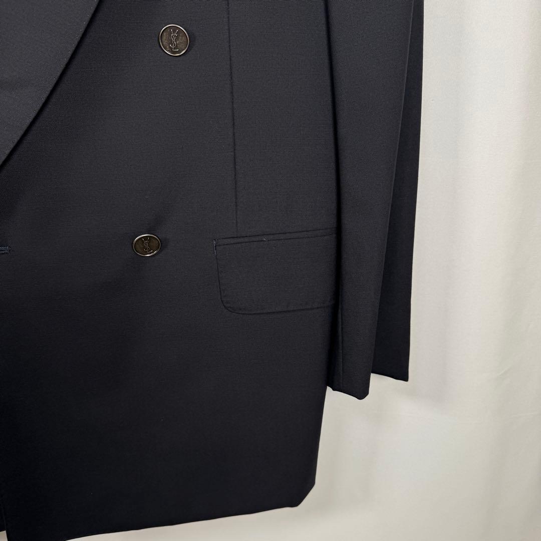 イヴサンローラン r9 ダブルスーツ セットアップ ブラック L