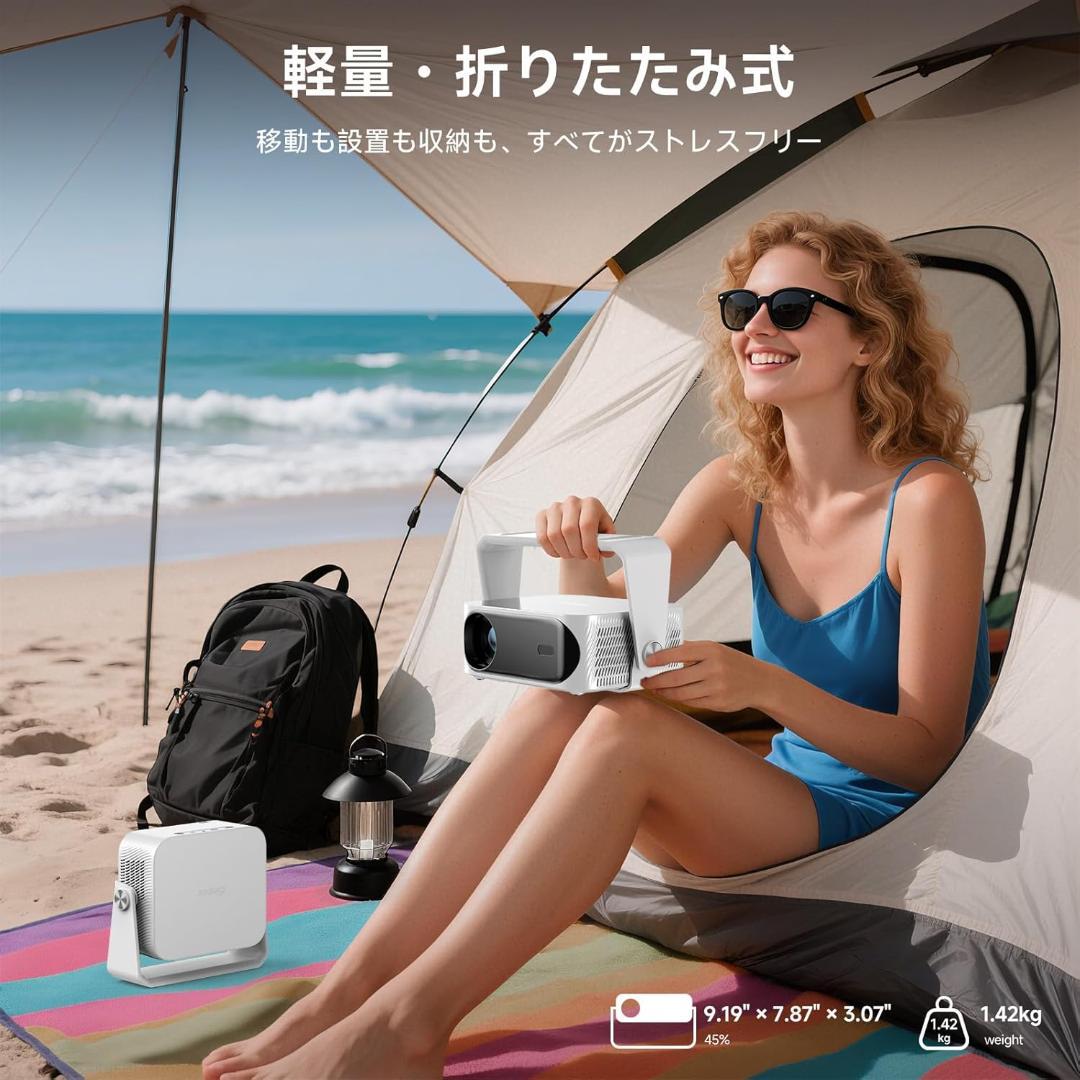 プロジェクター 家庭用 小型 天井投影 1080P 4K対応 オートフォーカス