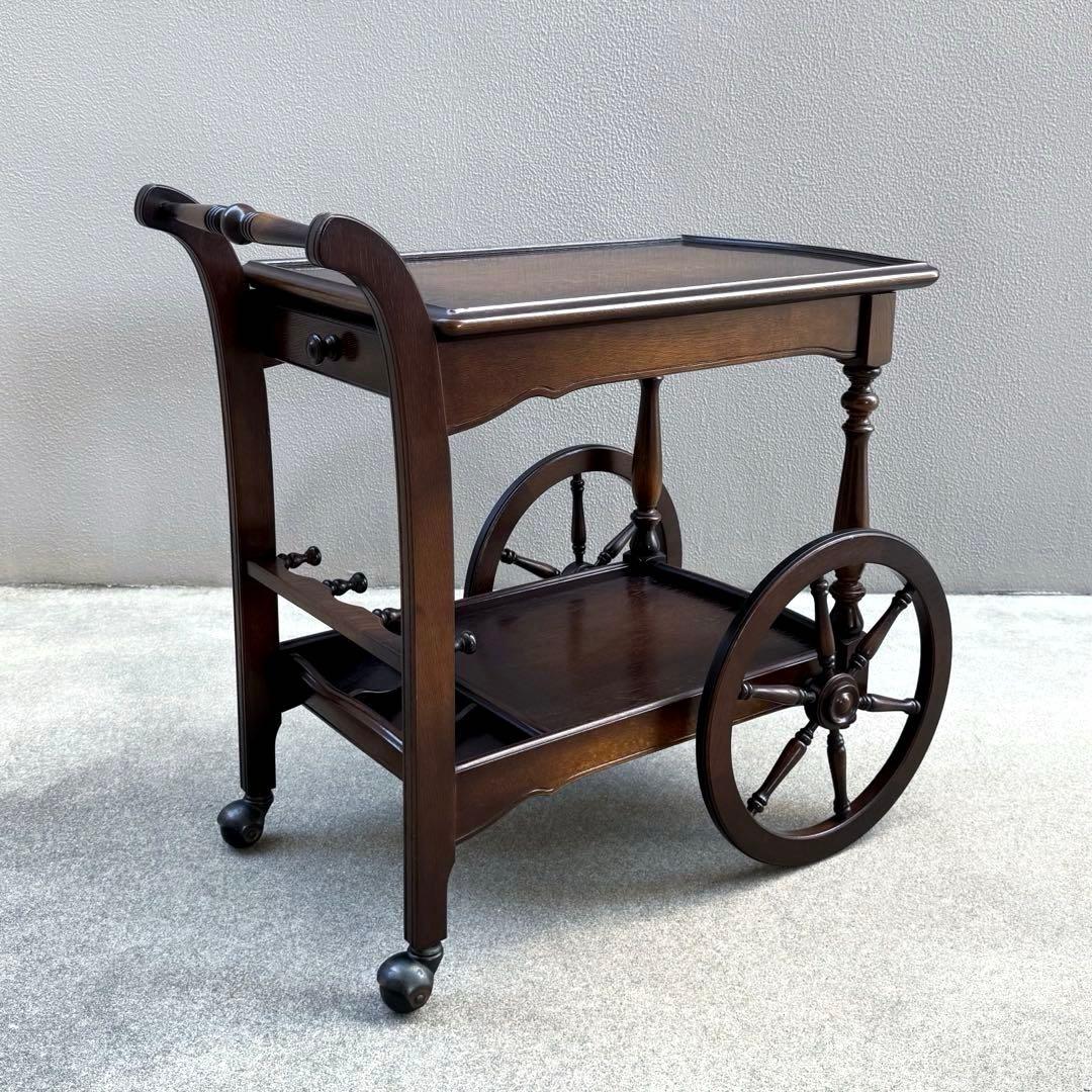 希少✴︎飛騨産業 キツツキ キッチンワゴン 車輪 リビング ダイニング 木製 高級