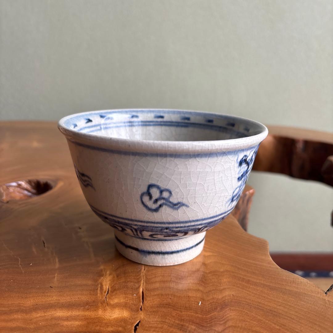 安南手 楽山窯 龍 抹茶碗 茶道具 共箱(8M)