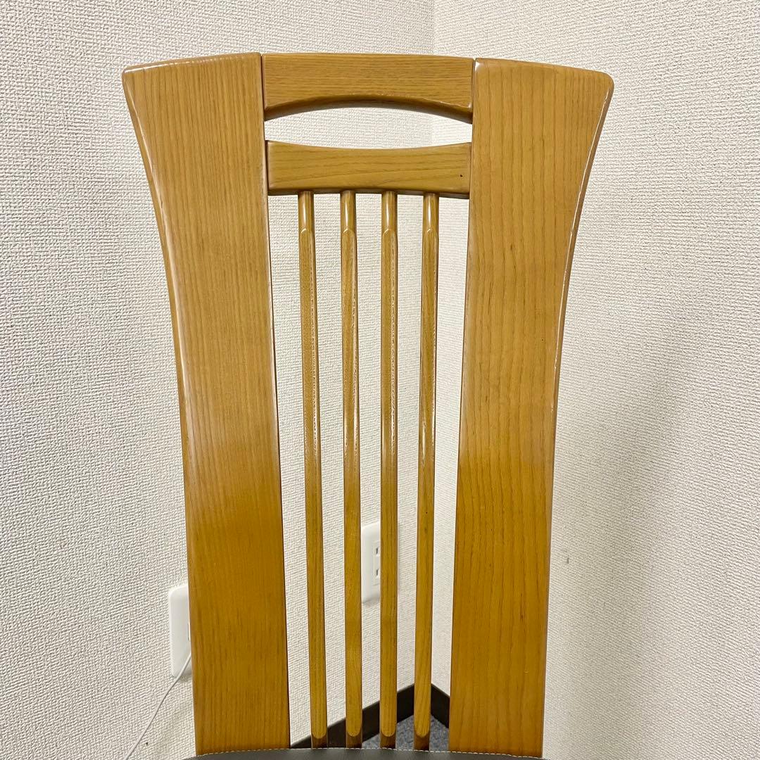 カリモク CD34モデル ダイニングチェア 合成皮革張 オーク材② F