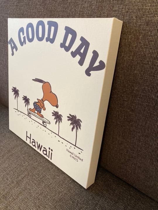 SURF'S UP インテリア キャンバス 日焼けスヌーピー スケボー