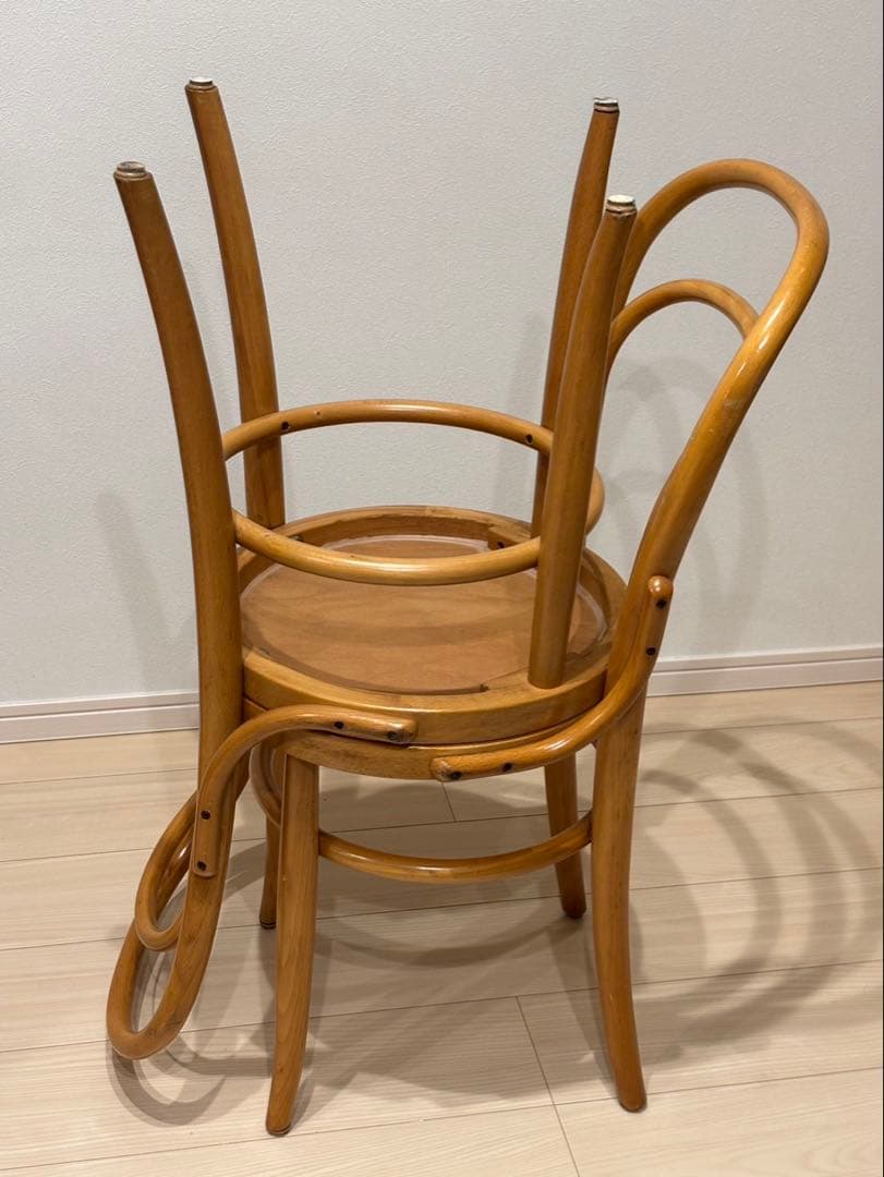 秋田木工 ダイニングチェア 軽量 曲木 ブナ 2脚セット