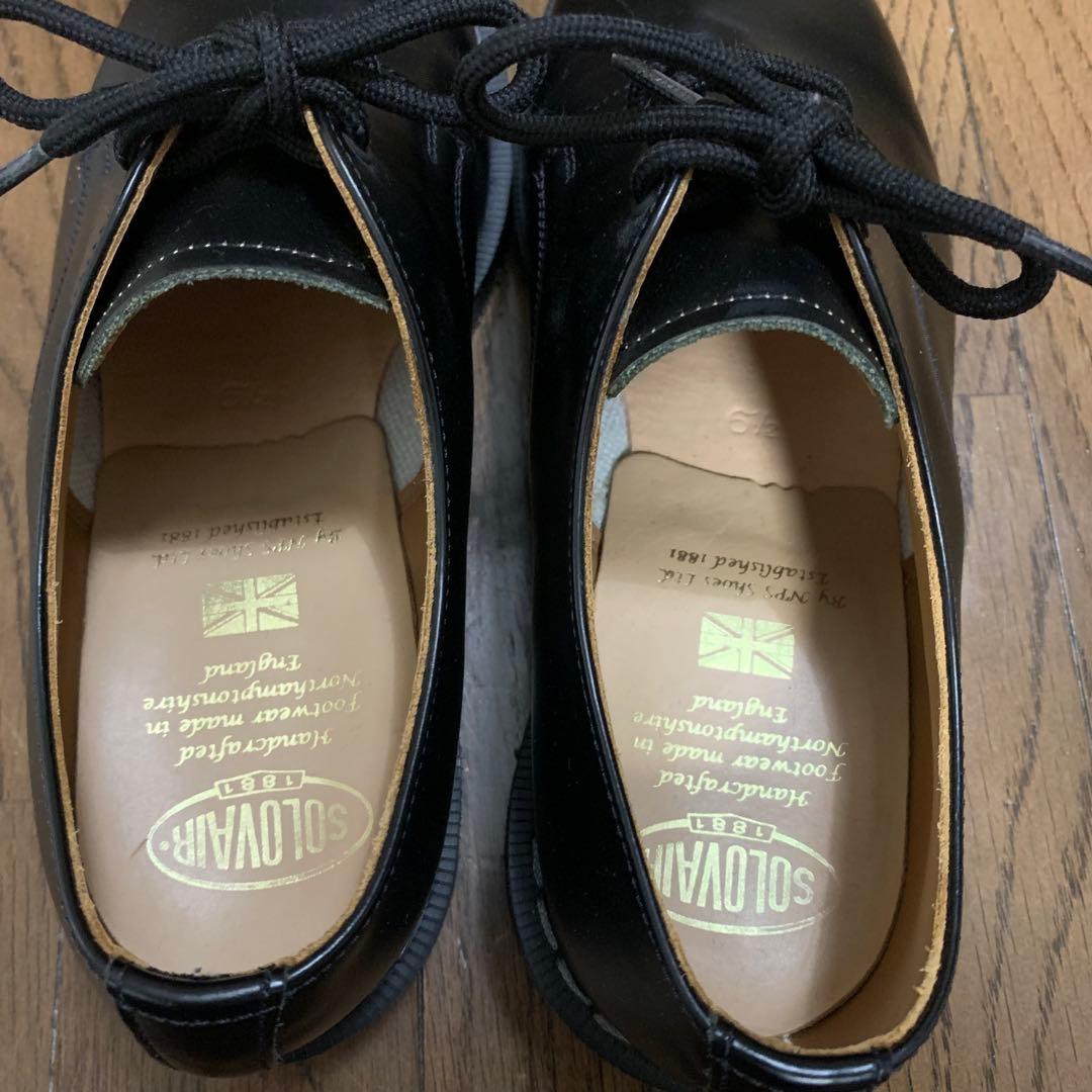 箱付・美品✨ SOLOVAIR ソロヴェアー プレーントゥ 3ホール UK6½