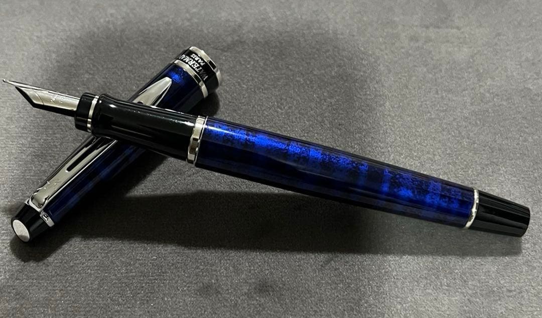 【最終値下げ】新品未使用 WATERMAN 青 ストライプ 万年筆