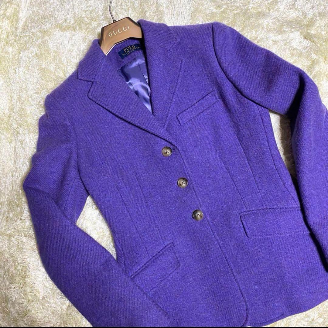 【新品タグ付】ポロラルフローレン　Mサイズ　ジャケット　シングル　紫　秋色　秋冬