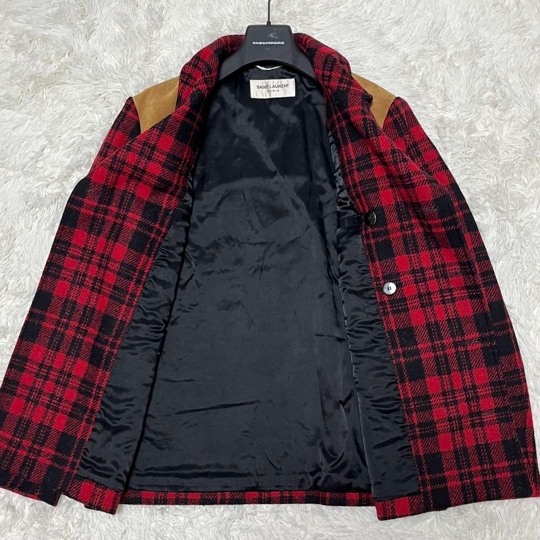 美品 希少46!! サンローランパリ エディ期 芸能人着用 Pコート