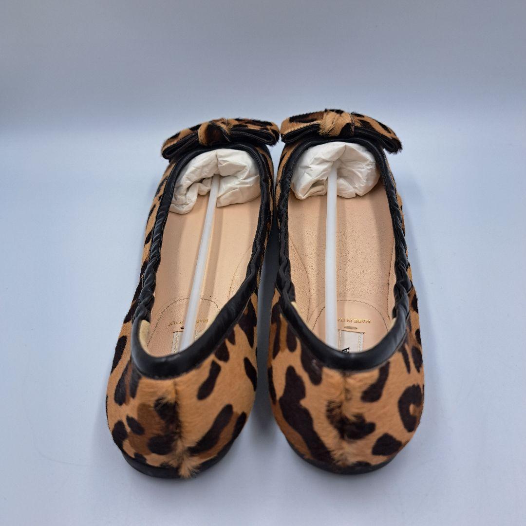 PRADA ハラコ シューズ バレエシューズ レオパード 美品
