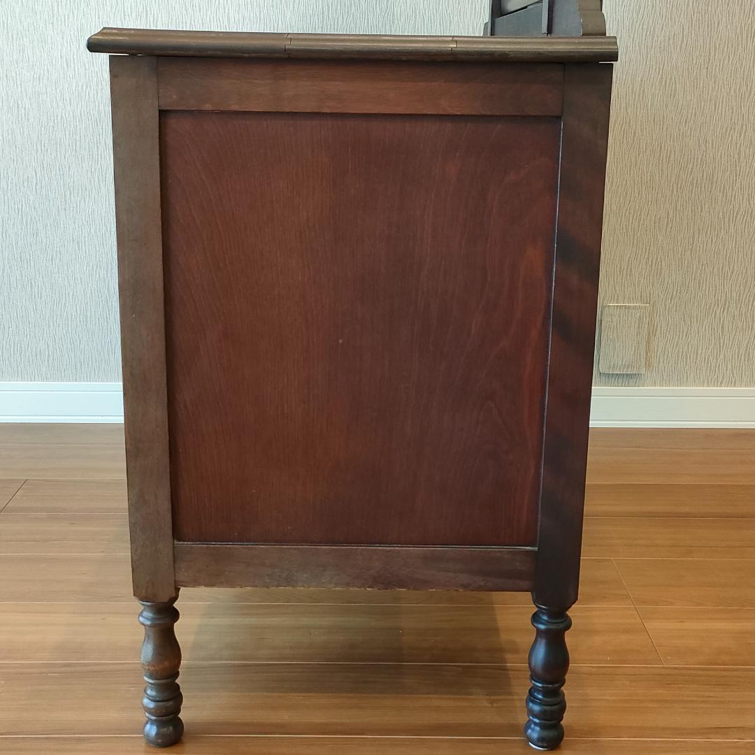 アンティーク　鏡台　スツール　セット品　 引出し７杯　ろくろ脚