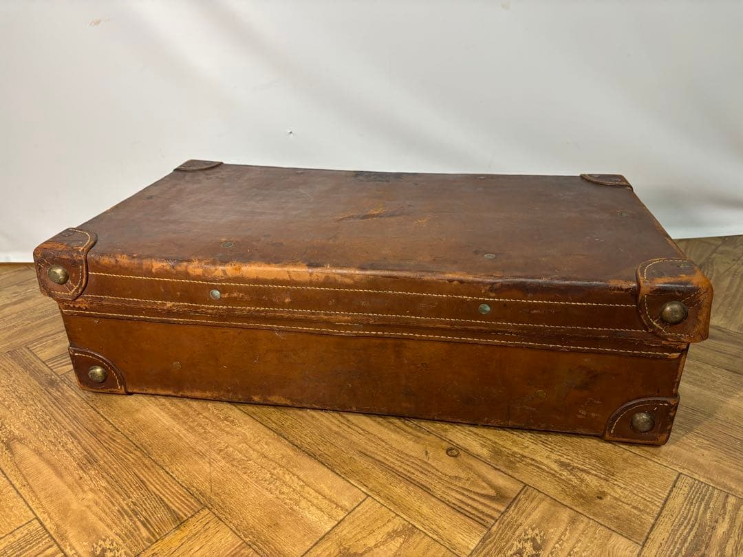 特大　レザー　本革トランクケース　トランクバッグ　ビンテージ　67cm×37cm