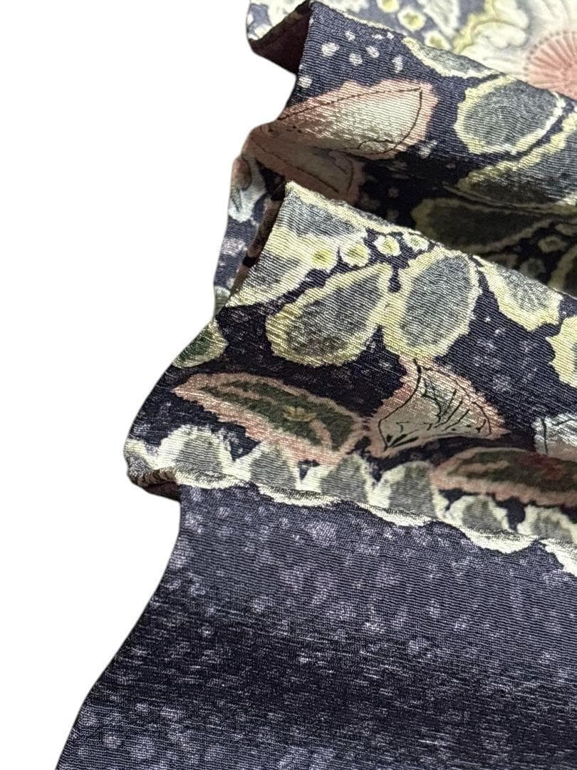 A49訪問着　辻ヶ花　作者物落款 辻がぼかし 紫 正絹 名品