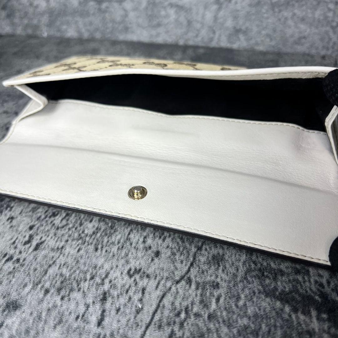 GUCCI GGキャンバス ラブリーハート 長財布 Wホック