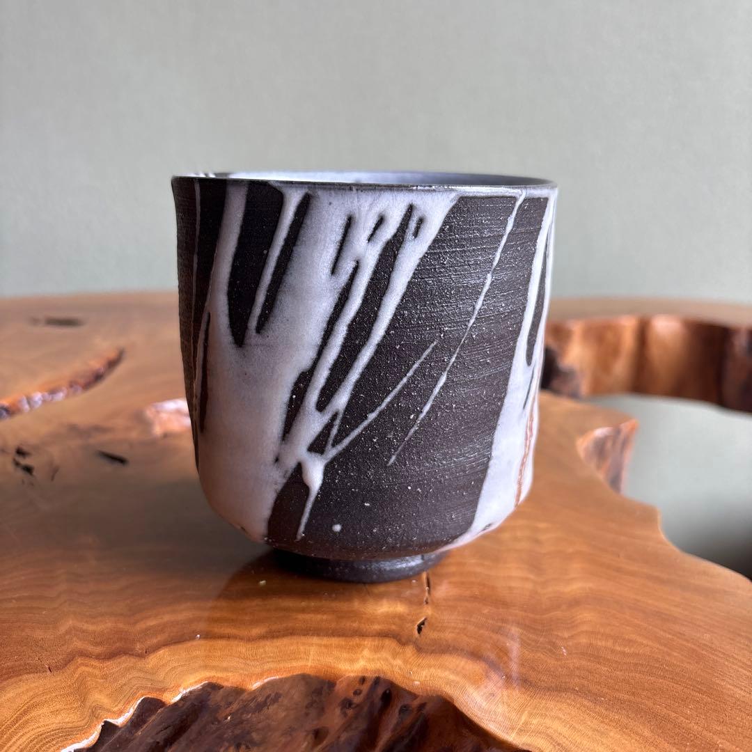 酔月窯 清水潮造 萬古焼 筒茶碗 抹茶碗 茶道具 (15）