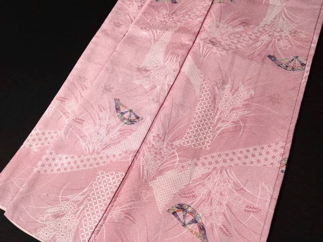 B193★美品!!高級ポリエステル!!綺麗色素敵な花柄洗える着物5枚★着用/観光