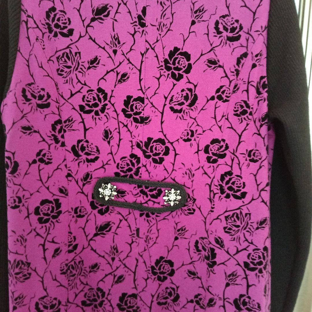 今季スーパービューティー花柄長袖ワンピース