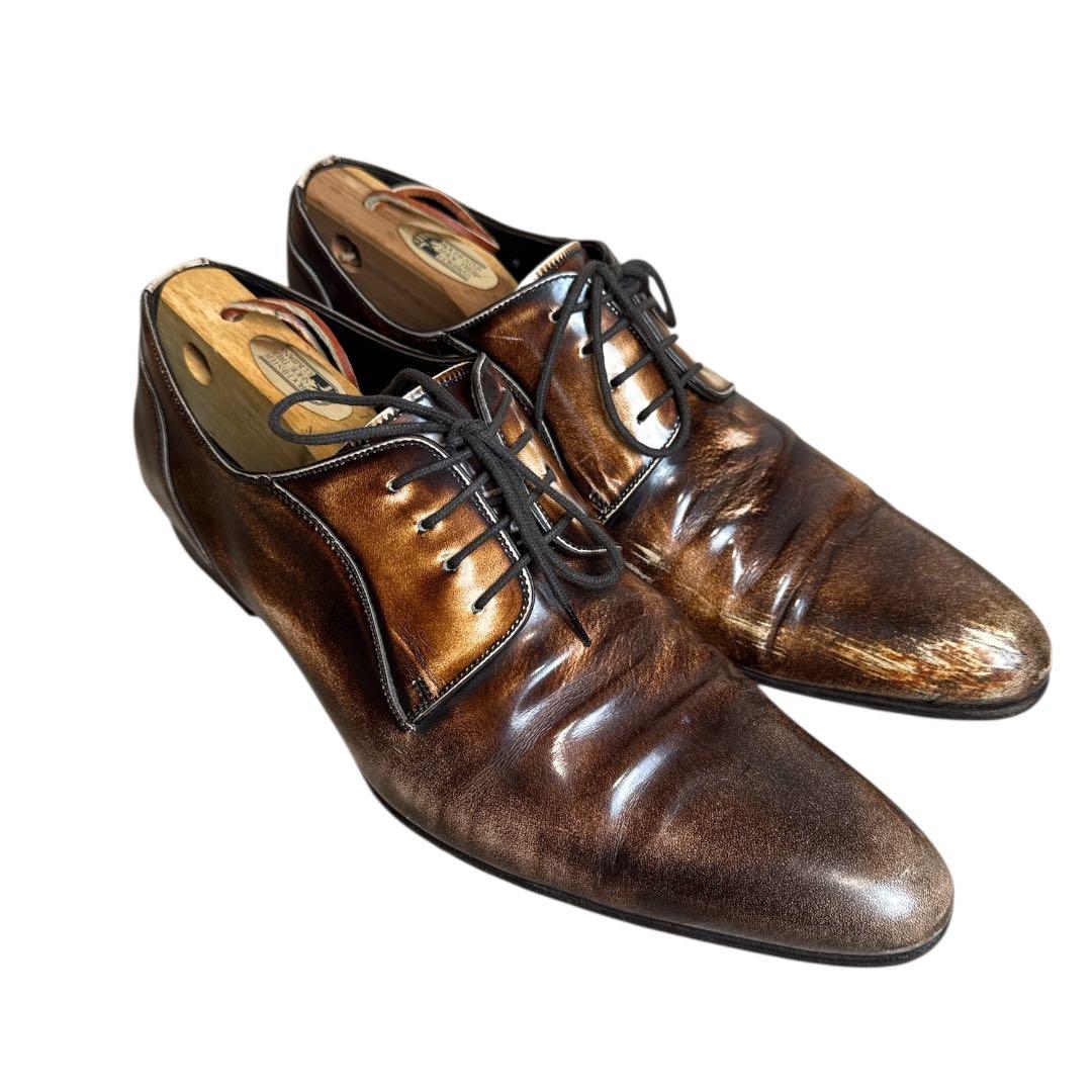 美品 DOLCE&GABBANA ドルチェ&ガッバーナ レザーシューズ 8 茶