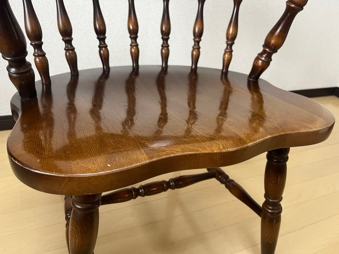 Barry社長　飛騨産業　キツツキ　木製　アームチェア　USED ①