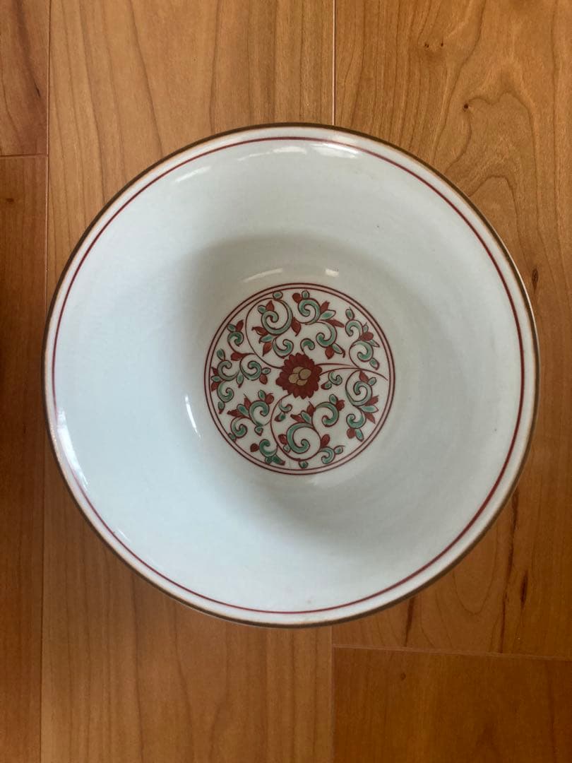 菓子器　鉢　赤絵　鳳凰　新品未使用　木箱付き　骨董