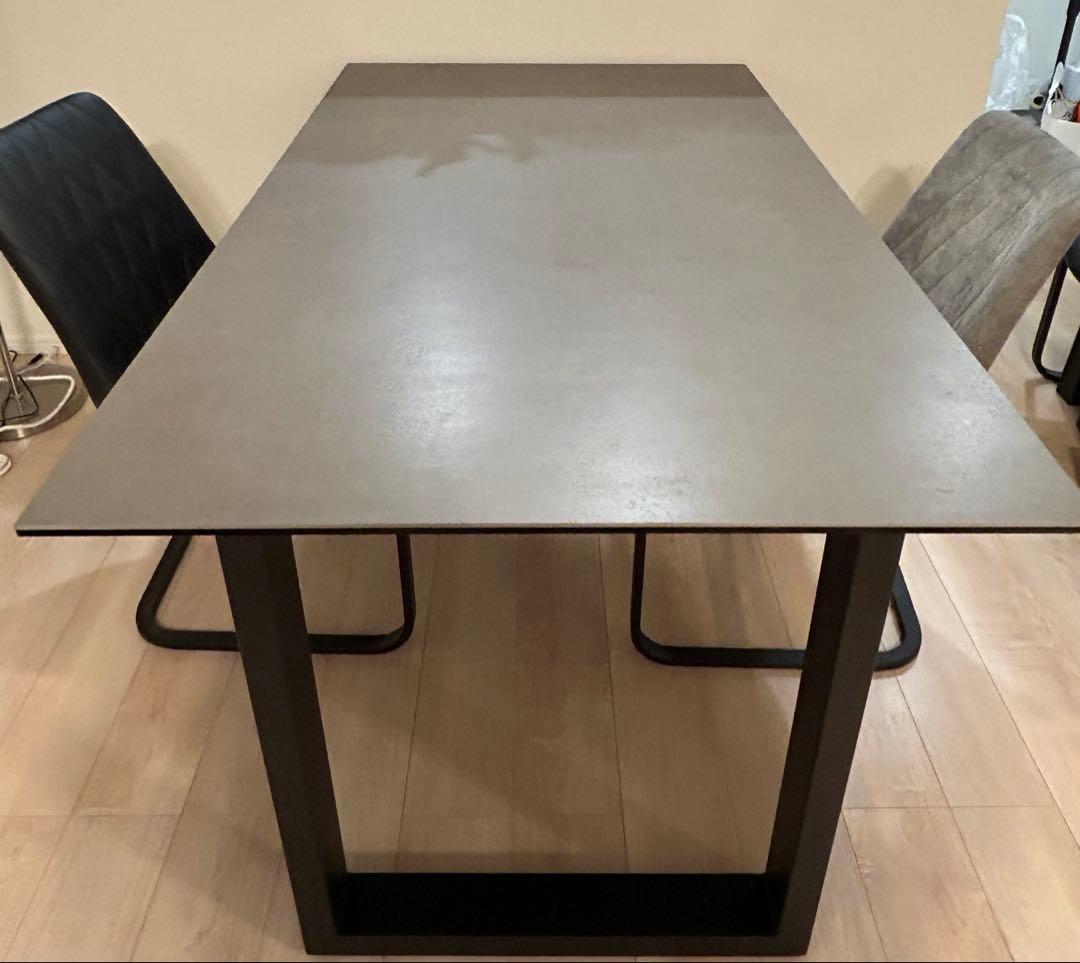 【美品＆送料込】耐熱セラミックダイニングテーブル 150cm モダン ルイーズ
