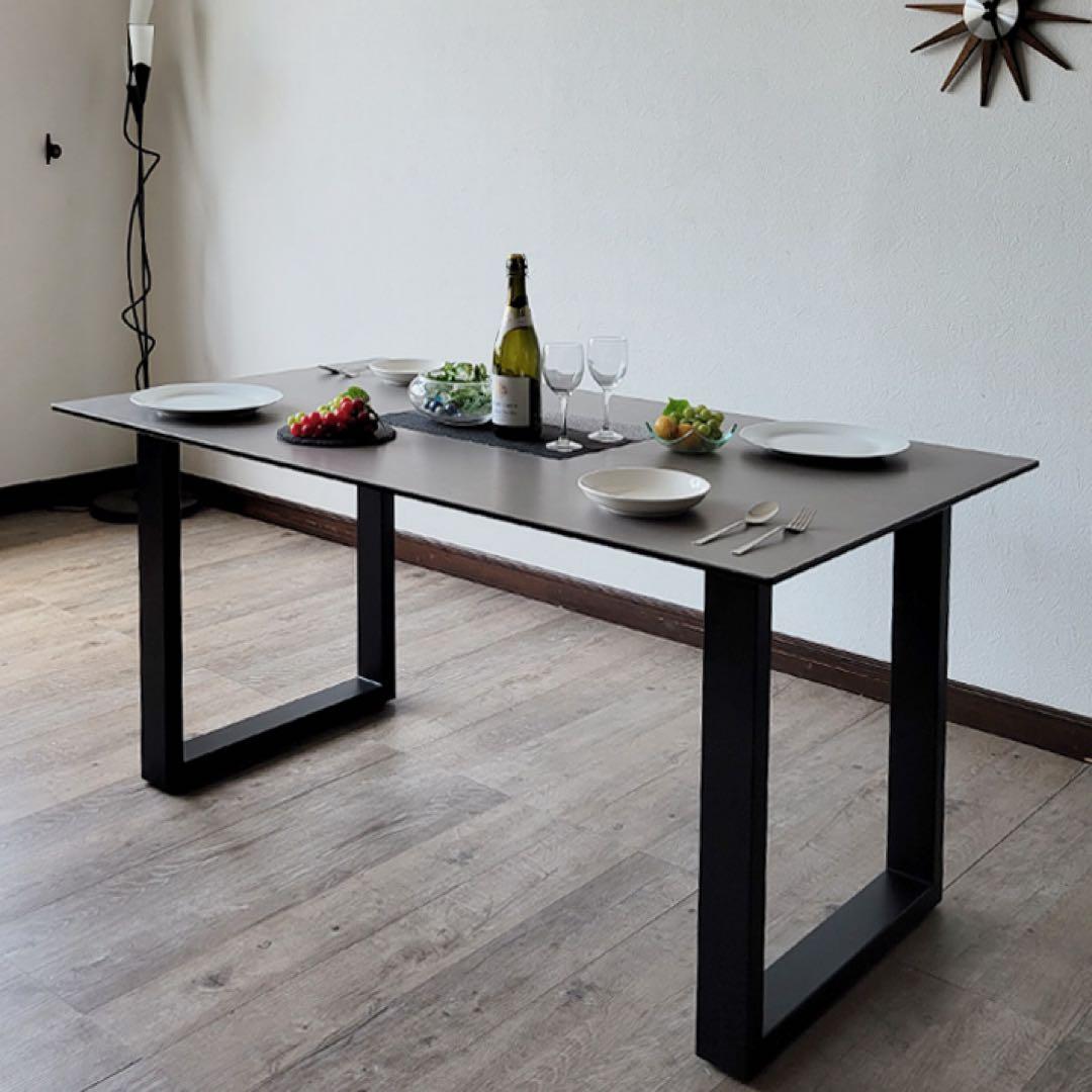 【美品＆送料込】耐熱セラミックダイニングテーブル 150cm モダン ルイーズ