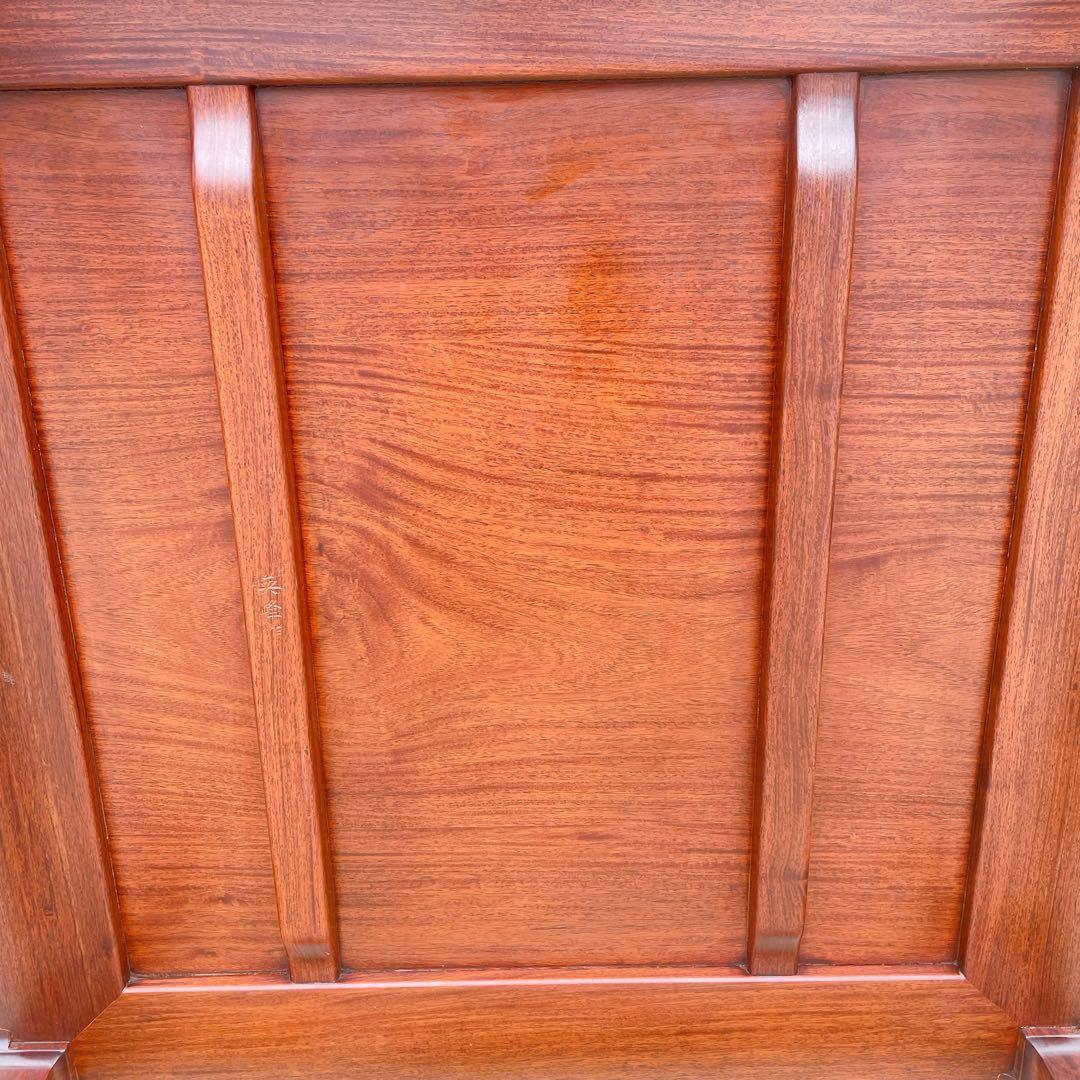 【美品送料込】花梨 唐木指物座卓 英峰作 角座卓 文机 テーブル 昭和レトロ